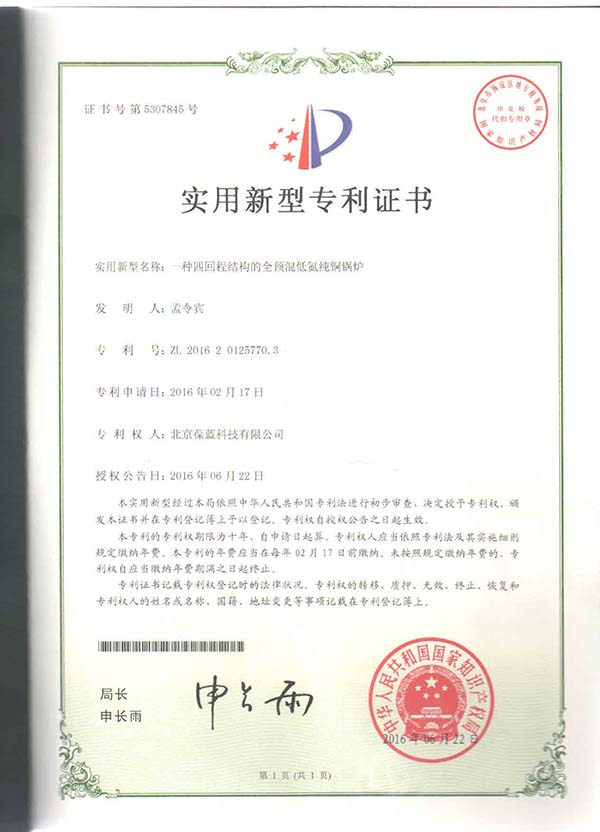 3499拉斯维加斯专低氮铜管锅炉换热部分 专利技术